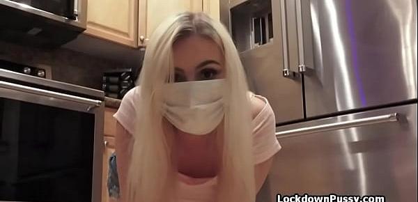  Quarantine quickie with floor cleaning girlfriend